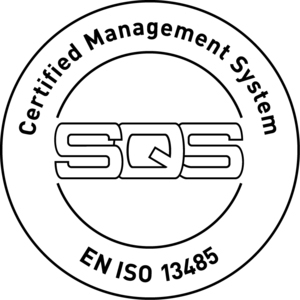 Logo SQS EN ISO 13485:2016 Management de la qualité – Dispositifs médicaux